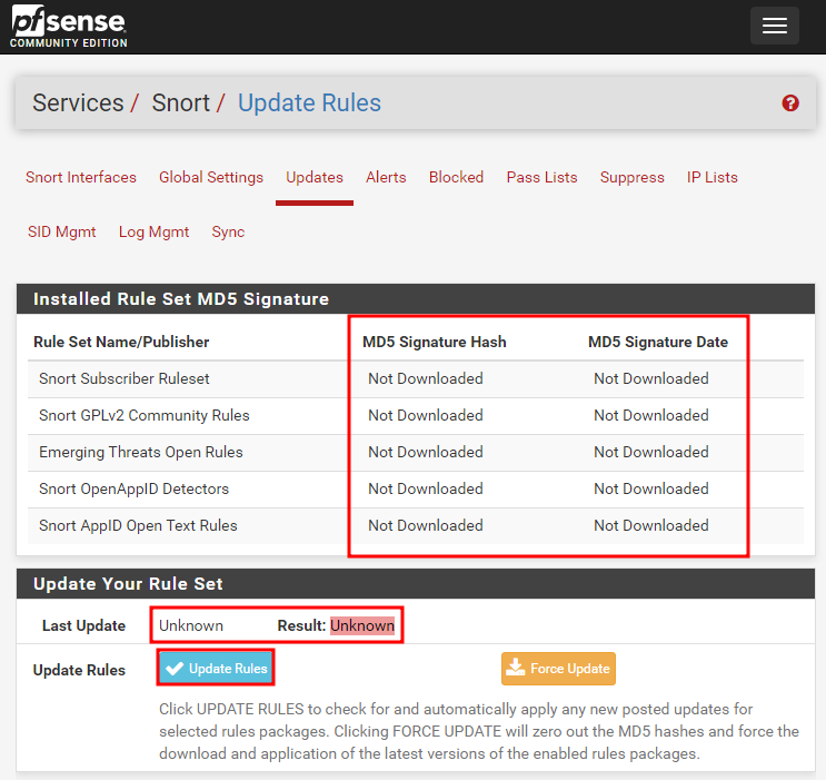 pfsense snort pfsense snort